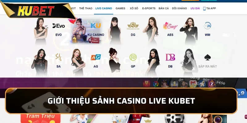 Giới thiệu sảnh Casino Live KUBET